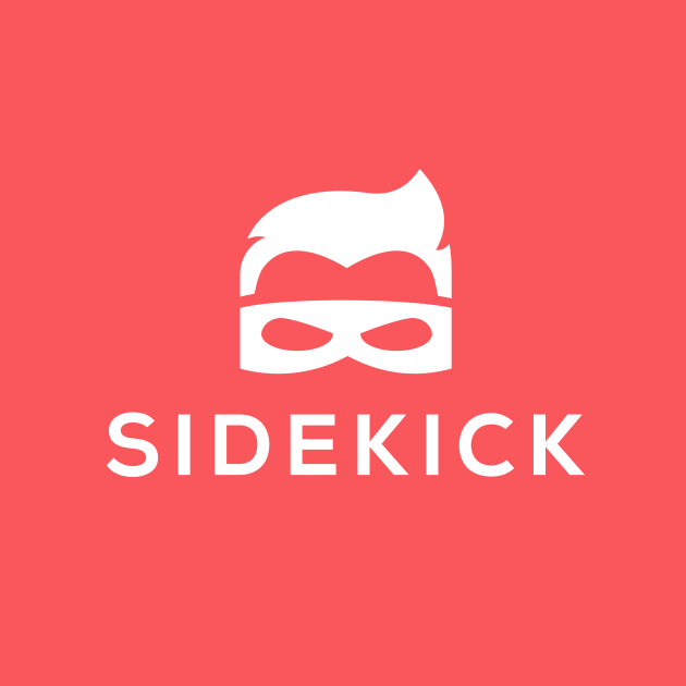simple, semi-flat logo of the top half of a superhero’s masked face