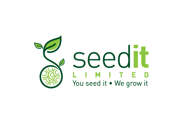 green logo of a plant sprouting from a round collection of seeds