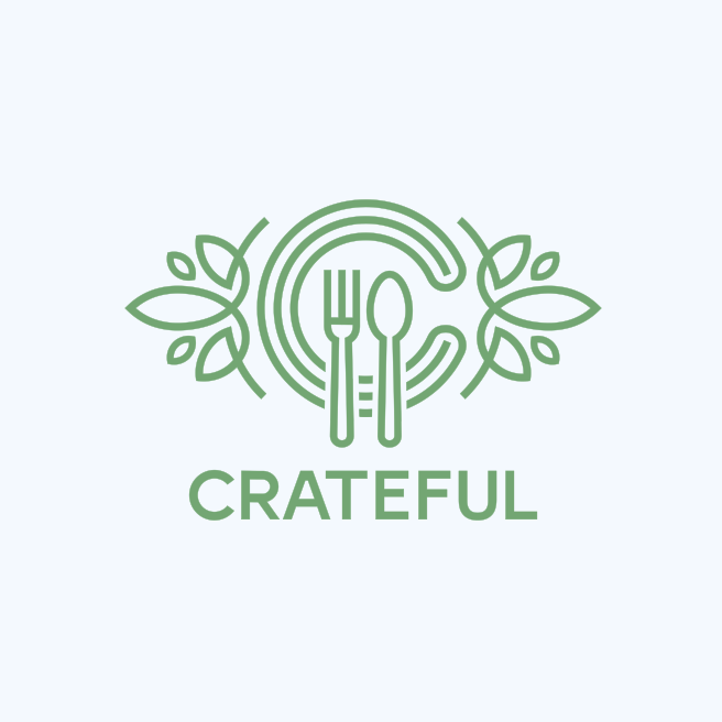 elegant minimalist catering logo with line art