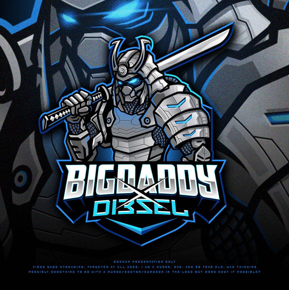 An edgy, defiant character-focused logo