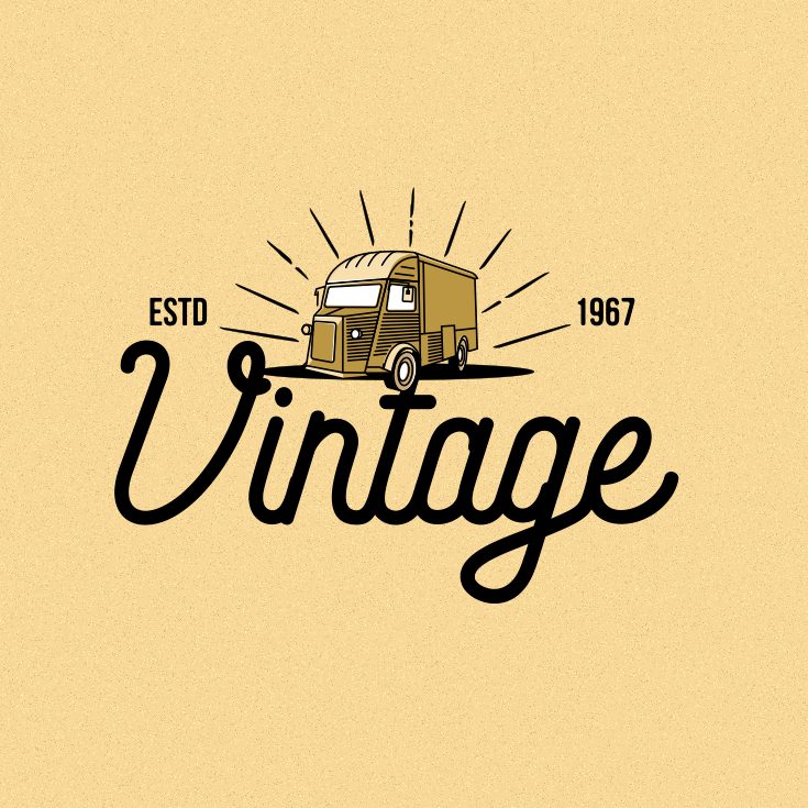 vintage truck logo design