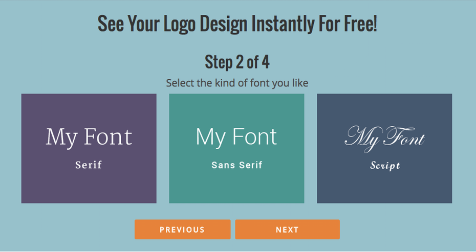 logo maker font selection