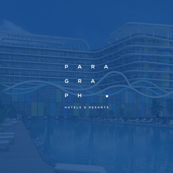 A sleek and futuristic logo design for a hotel chain.