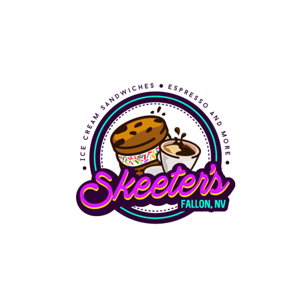 Cookies and ice cream shop logo
