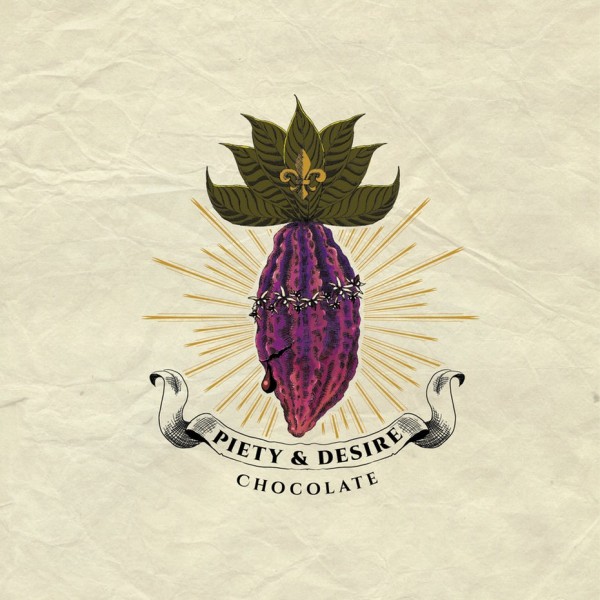 Chocolate logo with Cacao Bean