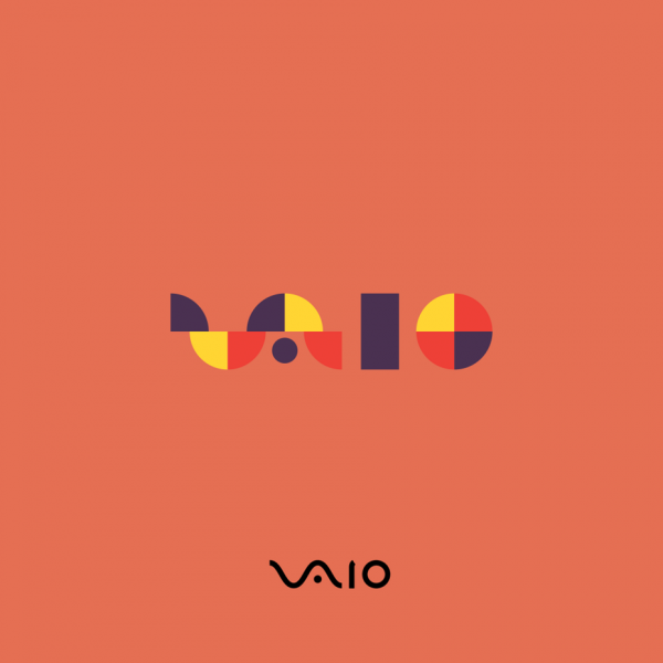 Sony VAIO  logo  in Bauhaus design style