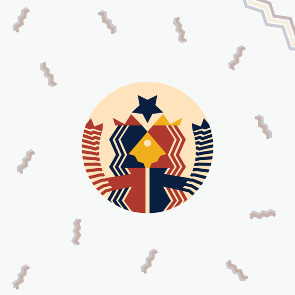 Starbucks logo in Bauhaus design style