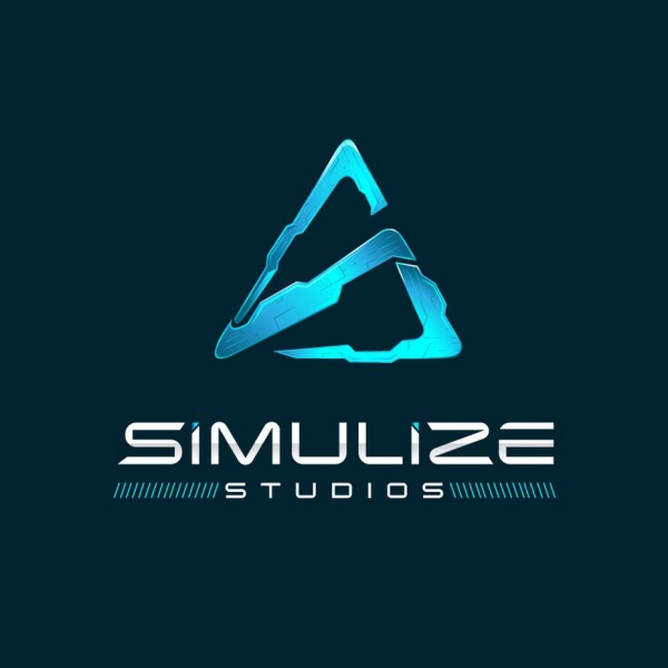 A futuristic logo featuring a circuit board