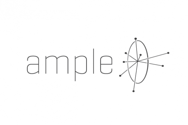 An atomic futuristic logo