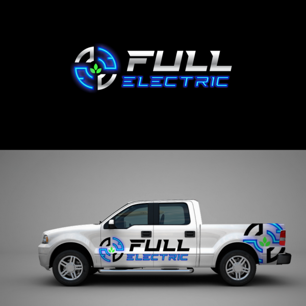 A neon futuristic logo