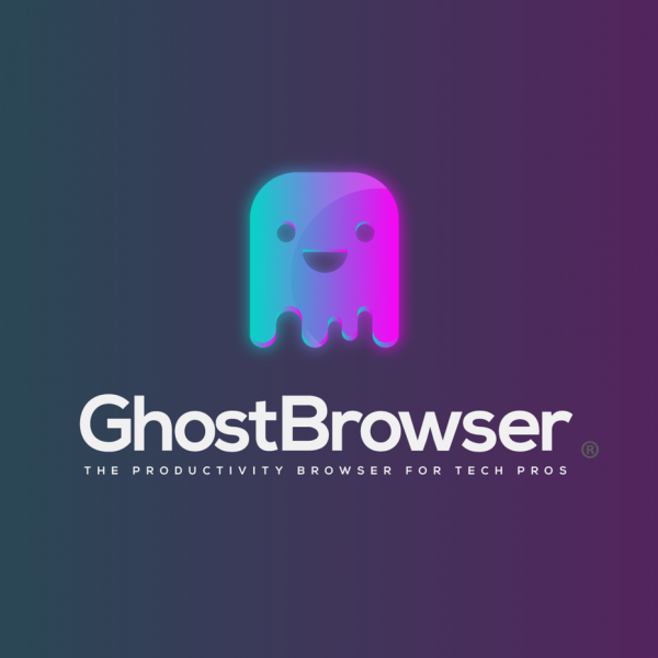 A neon futuristic logo