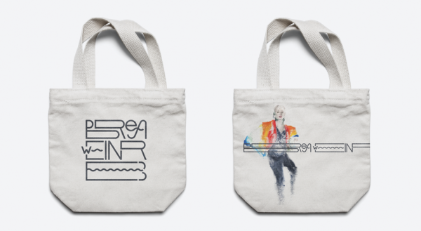 Experimental typographic artist logo in two variations