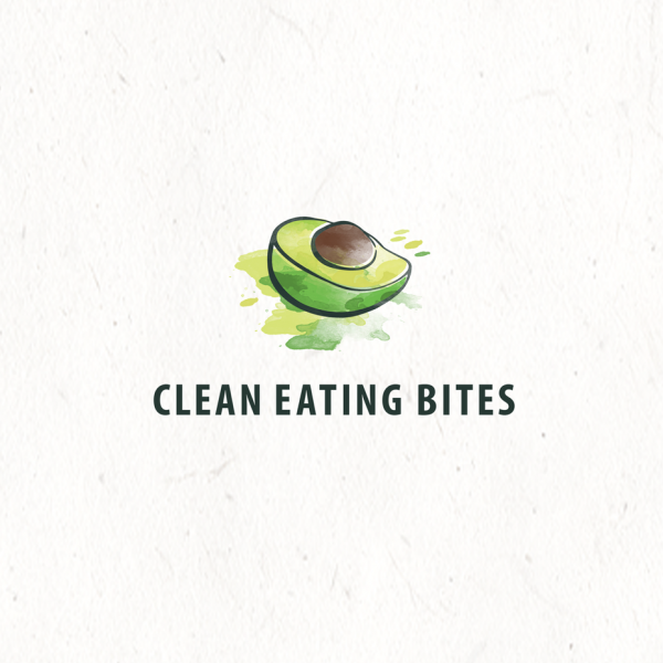 image of half an avocado with the text “clean eating bites”