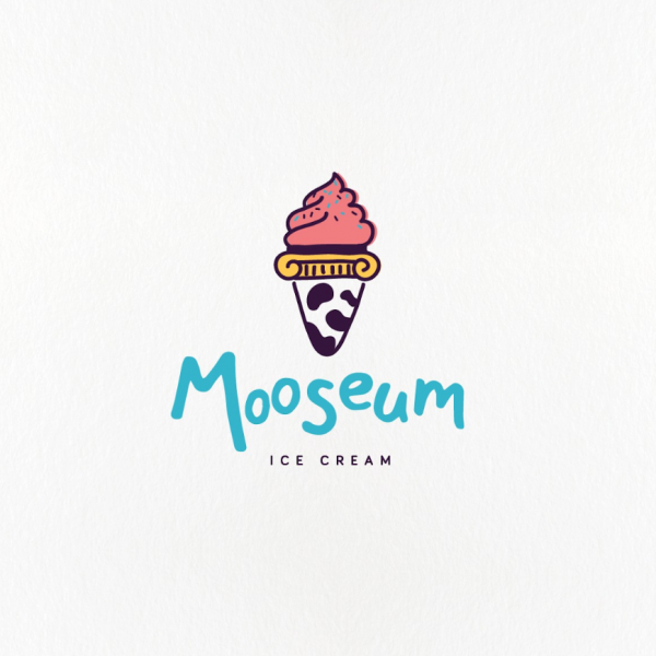 Modern ice cream logo