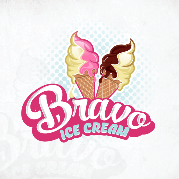 Modern ice cream logo