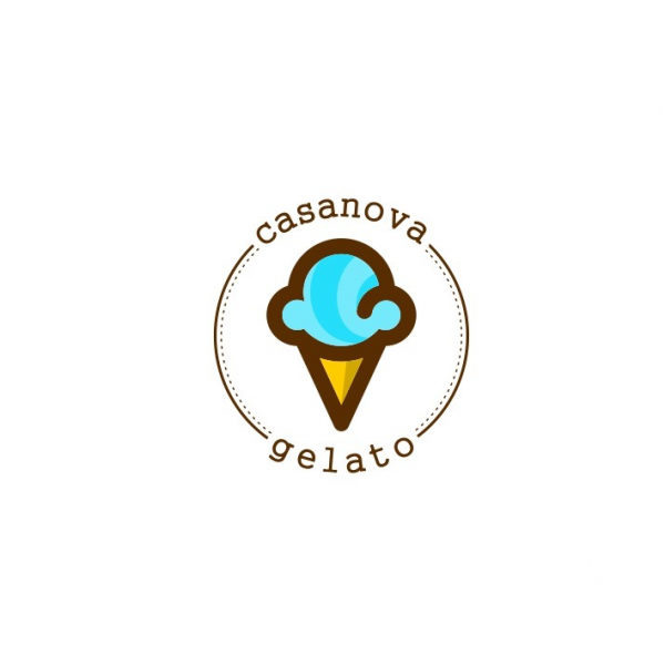 Simple ice cream logo
