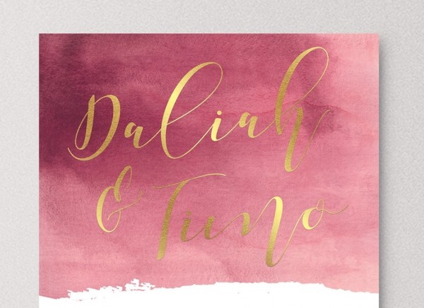 hand-lettered wedding logo