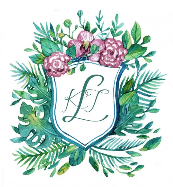Illustrative wedding logo