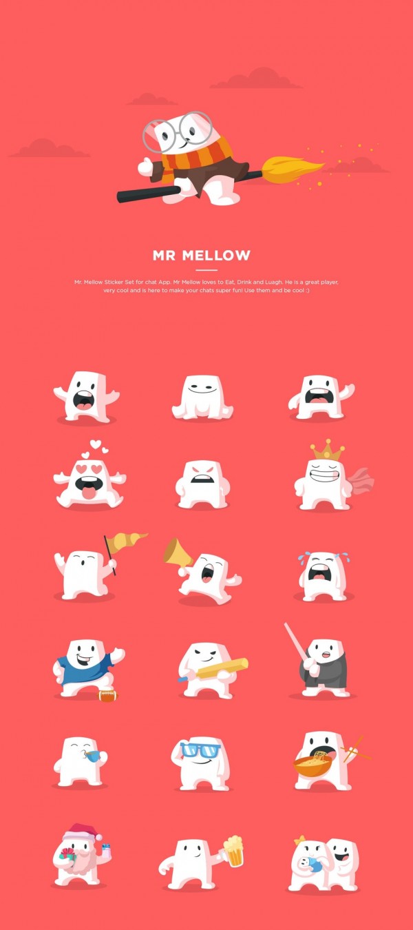 Mr Mellow stickers
