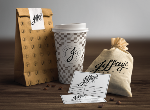 logo and brand identity pack for Jeffrey’s Cafe Co.