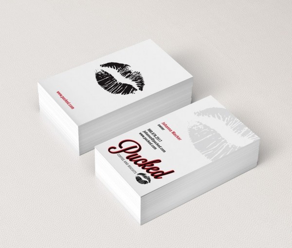 Pucked business card design