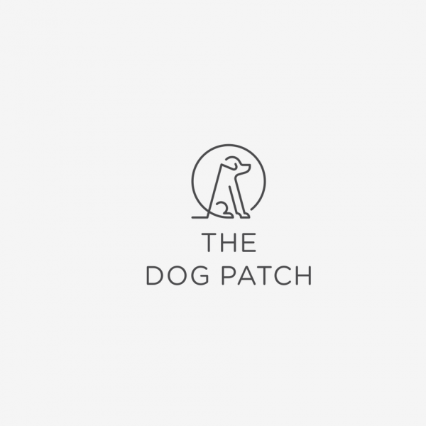 logo with dog line drawing