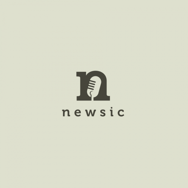 logo with microphone illustration