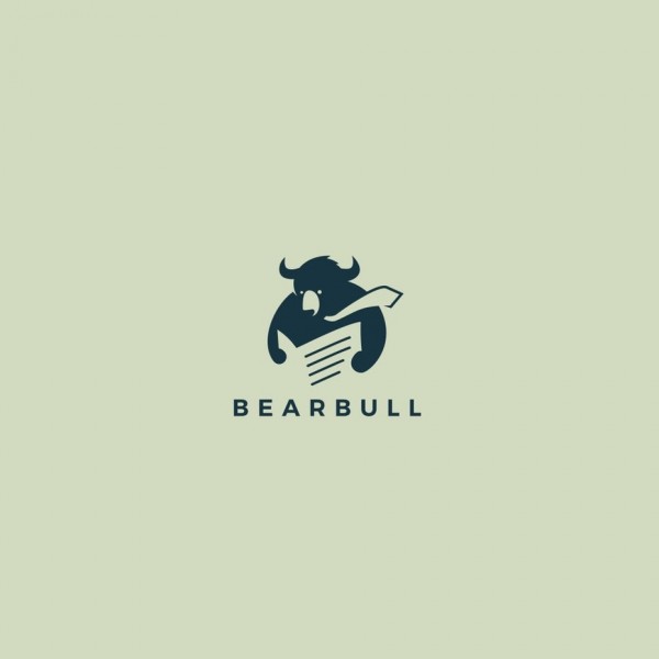logo with bear illustration