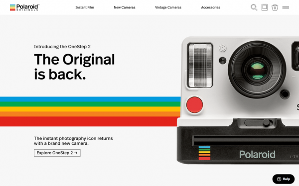 Polaroid website screenshot