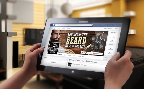 facebook page with featured image for beard grooming company