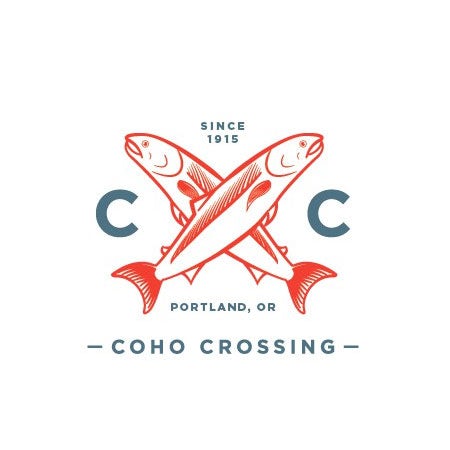 Como Crossing fish real estate logo