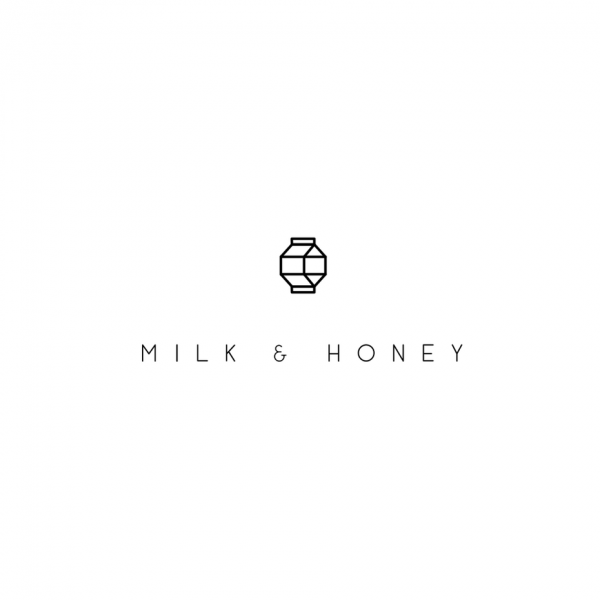 Simple geometric cafe logo design