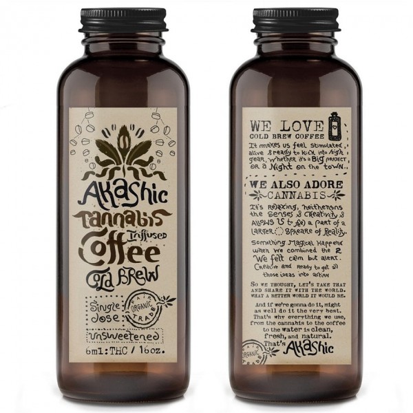 cold-brew cannabis infused coffee logo design