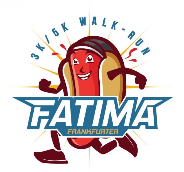 Running hot dog  logo  design