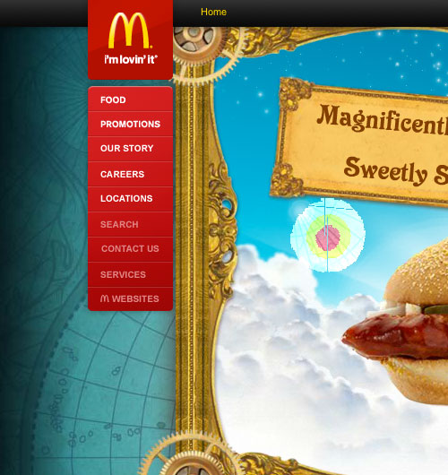 McDonald's website screenshot