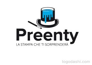 Preenty标志标志logo设计，品牌vi设计