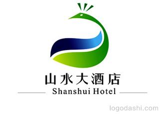 山水大酒店标志logo设计，品牌vi设计