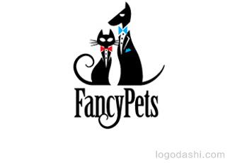 猫狗标志标志logo设计，品牌vi设计