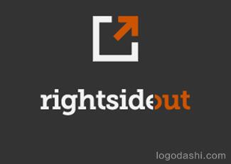 Rightsideout标志标志logo设计，品牌vi设计
