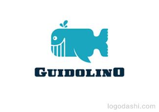 微笑鲸鱼标志logo设计，品牌vi设计