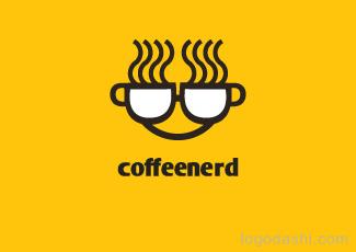 Coffeenerd咖啡标志图标志logo设计，品牌vi设计