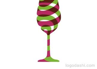创意酒杯图标标志logo设计，品牌vi设计