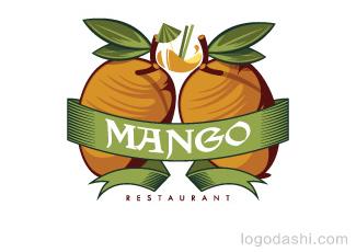芒果餐厅标志logo设计，品牌vi设计