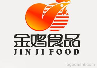 金鸡食品商标标志logo设计，品牌vi设计