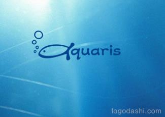 Aquaris水族馆logo标志logo设计，品牌vi设计