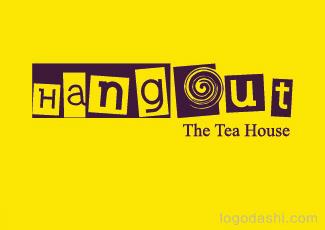 Hangout茶楼商标标志logo设计，品牌vi设计