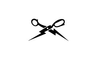 理发店标志logo设计，品牌vi设计