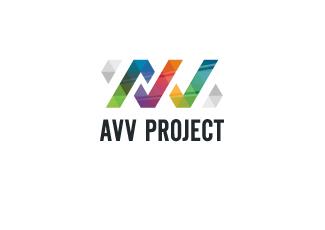 AVV传媒标志logo设计，品牌vi设计