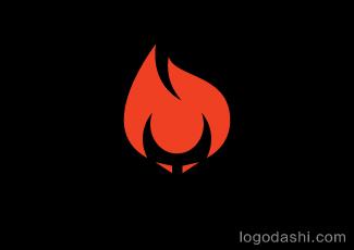 火焰头像标志logo设计，品牌vi设计