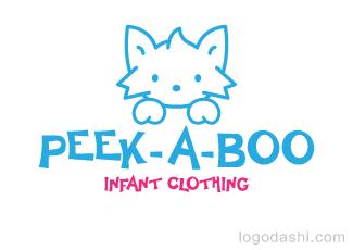 PEEK-A-BOO婴幼儿服装标志logo设计，品牌vi设计